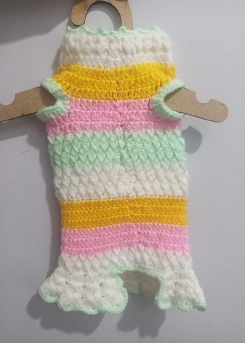 Bohem Tarzı Renkli Örgü Köpek Kıyafeti - Görsel 2