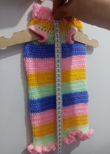 Renkli Örgü Bohem Köpek Kıyafeti - Görsel 3