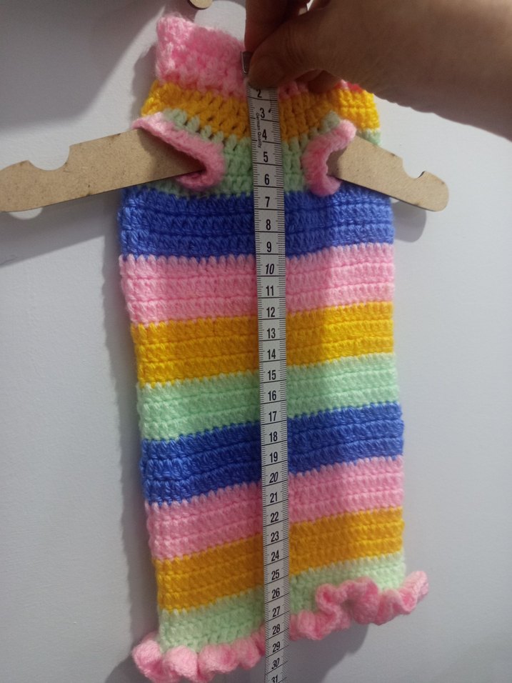 Renkli Örgü Bohem Köpek Kıyafeti - Görsel 3