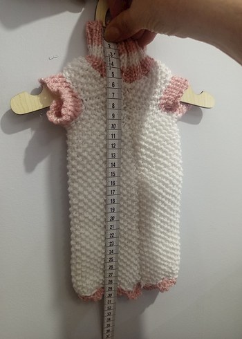 Pembe-Beyaz Kısa Kollu Triko köpek kıyafeti - Görsel 3