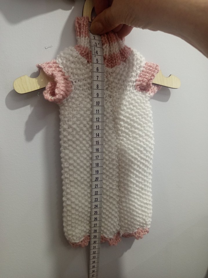 Pembe-Beyaz Kısa Kollu Triko köpek kıyafeti - Görsel 3