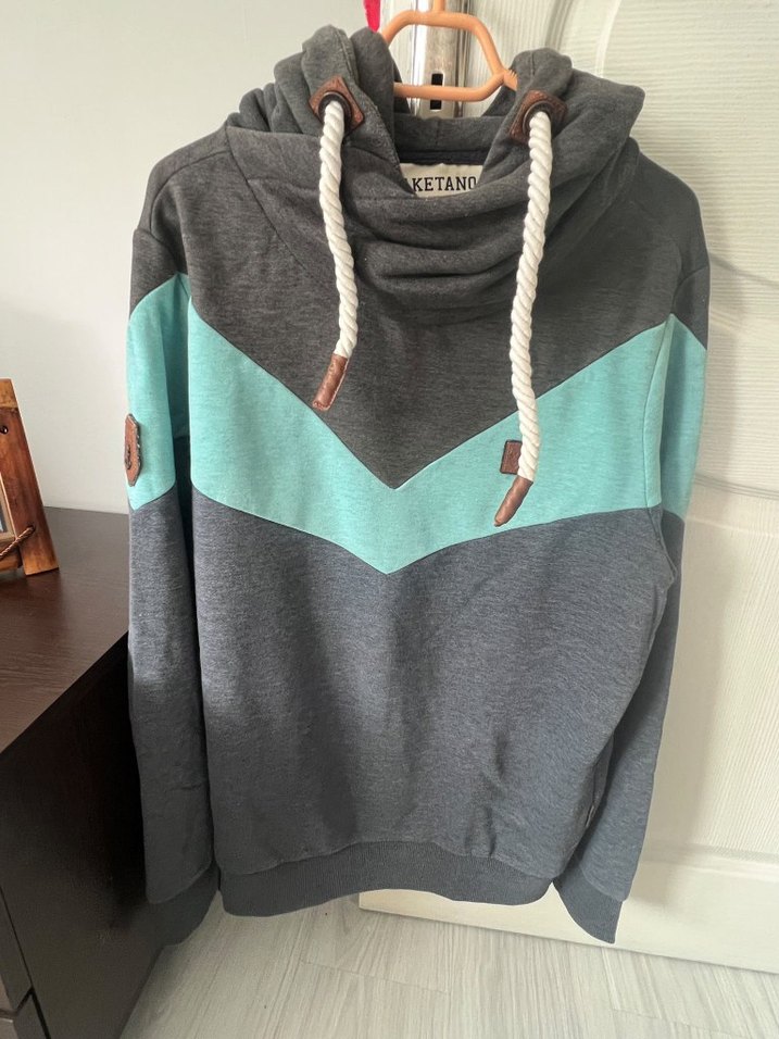 Renk Bloklu Kapüşonlu Sweatshirt  Rahat ve Şık! — görsel 4/5