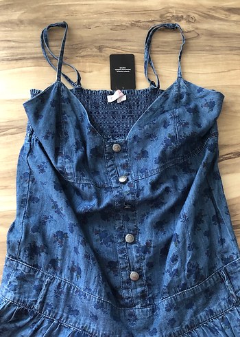 38 Beden Denim elbise