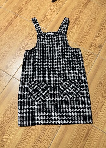 Atmosphere ekose tüvit salopet elbise - Görsel 7