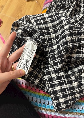 Atmosphere ekose tüvit salopet elbise - Görsel 6