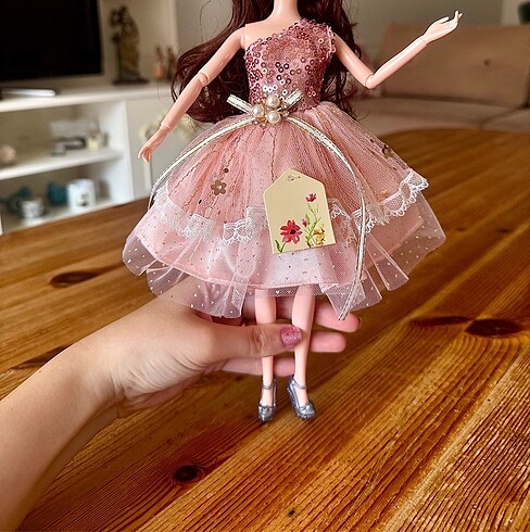 Beden Barbie bebek elbisesi