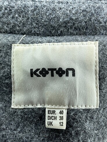 40 Beden gri Renk Koton Kaban %70 İndirimli.