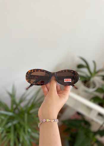 Leopar retro Minimalist Kadın Güneş Gözlüğü