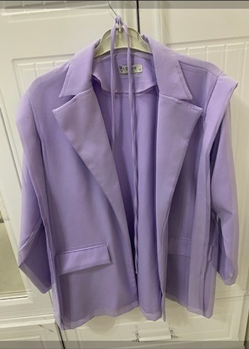 Mor Mini Kadın Blazer Ceket - Görsel 2