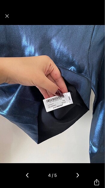 l Beden lacivert Renk Zara metalik kazak