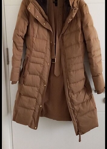 Zara kuş tüğü mont 