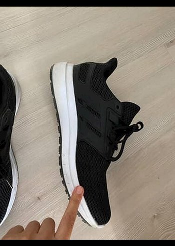 44 Beden siyah Renk Siyah Bağcıklı Adidas Erkek Spor Ayakkabı
