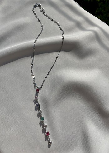Accessorize Silver Renkli Taş Y Kolye