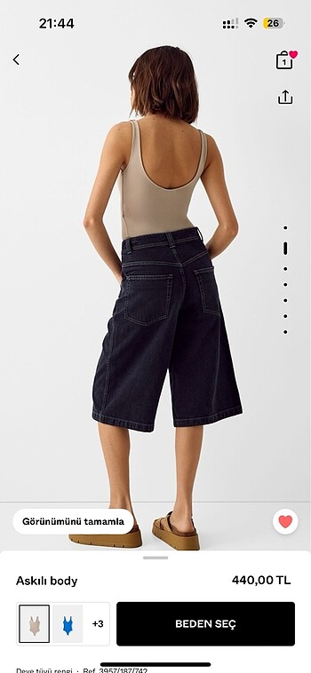 Bershka Kalın askılı bodysuit
