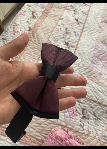 Bordo siyah papyon - Görsel 2