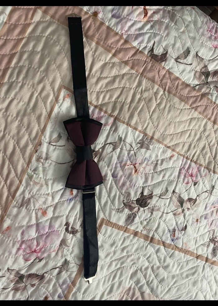 Bordo siyah papyon - Görsel 3