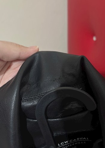 Tokalı Siyah Deri Biker Ceket - Görsel 5