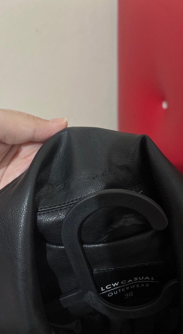 Tokalı Siyah Deri Biker Ceket - Görsel 5