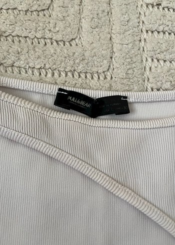 Asimetrik Kesim Beyaz Kadın Crop Top - Görsel 2