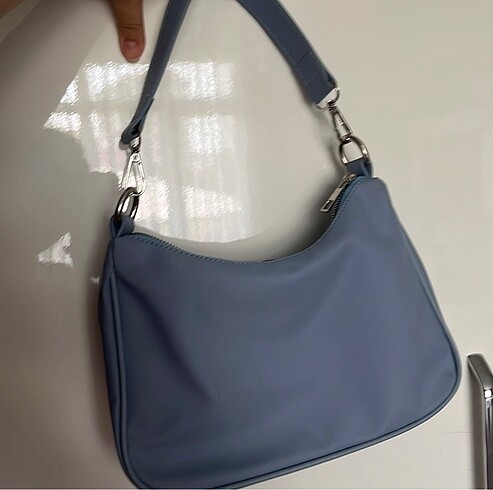  Beden mavi Renk Housebags mavi kol çantası