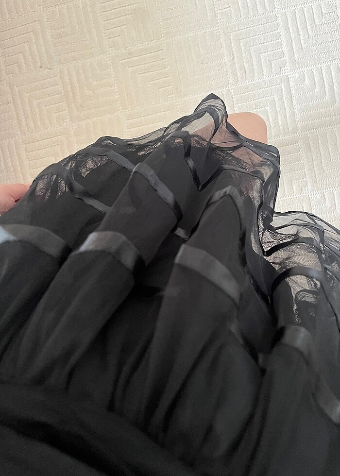 Siyah kısa abiye elbise - Görsel 2