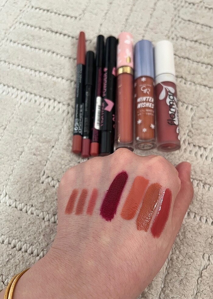 4 Ruj+3 dudak kalemi - Görsel 3