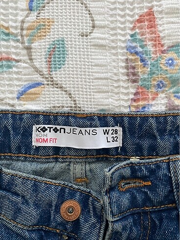 28 Beden lacivert Renk Mom Jean