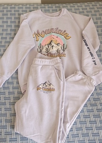 LC Waikiki lila Baskılı Kız Eşofman Takımı