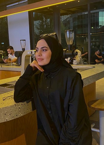 Siyah Uzun Kollu Yüksek Yakalı Kadın Tunik - Görsel 4