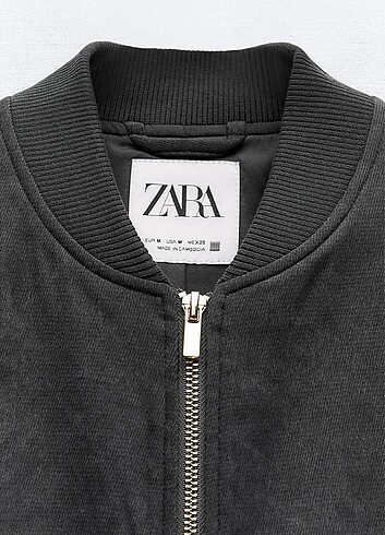 m Beden gri Renk Zara Ayarlanabilir Bomber Ceket