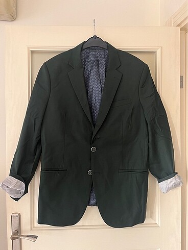 Zümrüt yeşil vintage blazer ceket