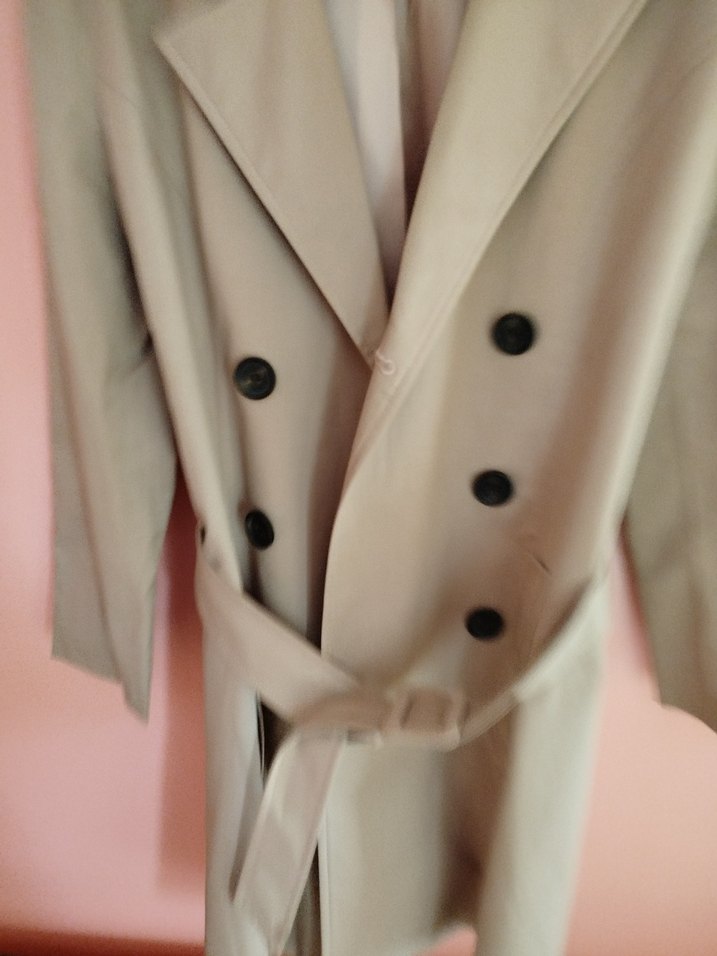 Bej pudra rengi Trençkot - Görsel 2