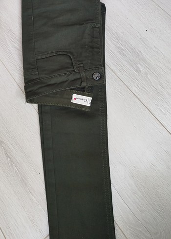 Kadın Haki Pamuklu Normcore Jean - Görsel 3