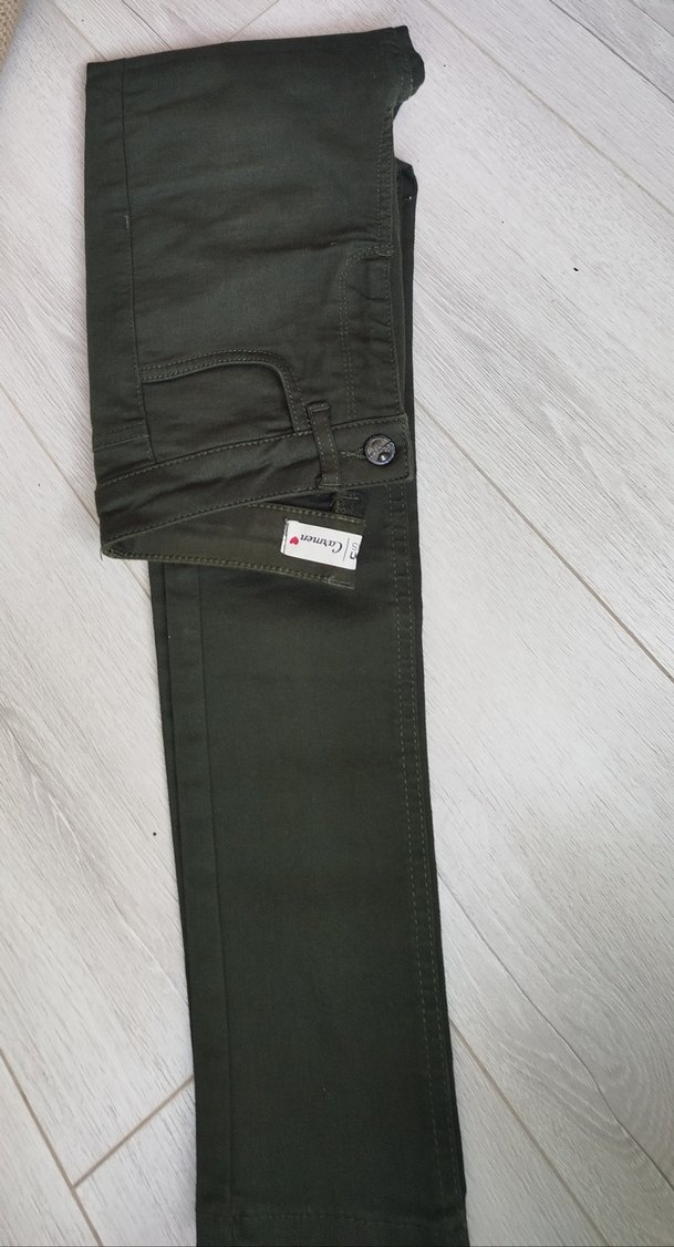 Kadın Haki Pamuklu Normcore Jean - Görsel 3