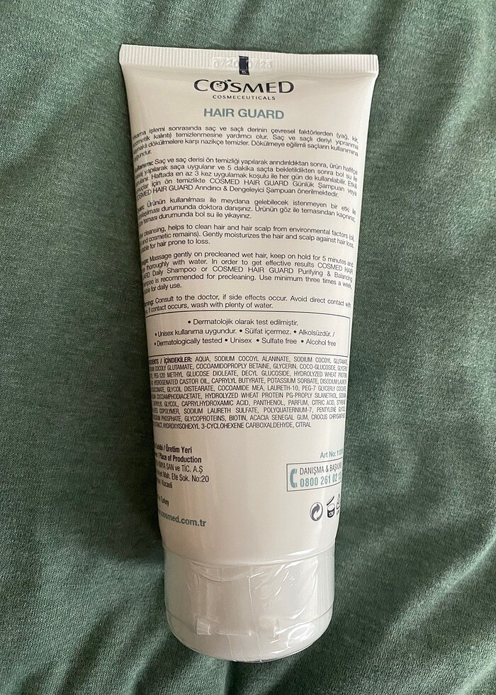 Cosmed Hair Guard Anti Hair Loss Şampuan 200 ML Dökülme Önleyici - Görsel 2