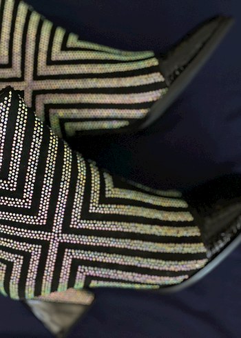 40 Beden çeşitli Renk Parlak Yılan Desenli Kadın Topuklu Bot