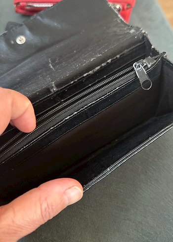 NINE WEST Siyah Deri Fermuarlı Kadın Cüzdan - Görsel 4