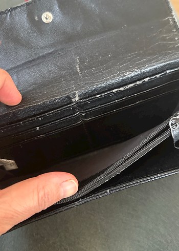 NINE WEST Siyah Deri Fermuarlı Kadın Cüzdan - Görsel 3