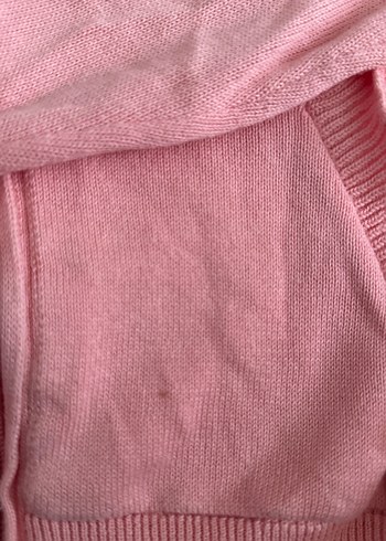 Kız Çocuk Pembe Fermuarlı Kapüşonlu Sweatshirt - Görsel 2