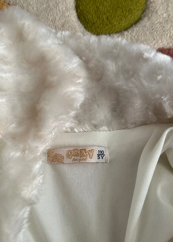 Beyaz Tüylü Bohem Midi Elbise - Görsel 2