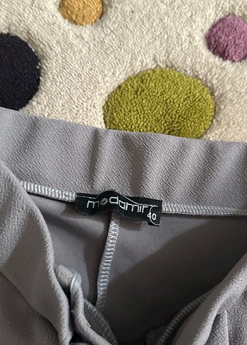 Gri Rahat Kesim Kadın Kumaş Pantolon - Görsel 2