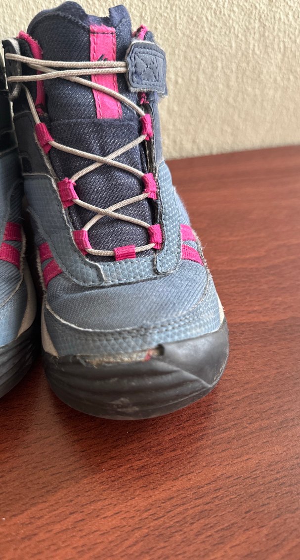 Kız Çocuk Pembe Gri Kauçuk Botlar - Görsel 2