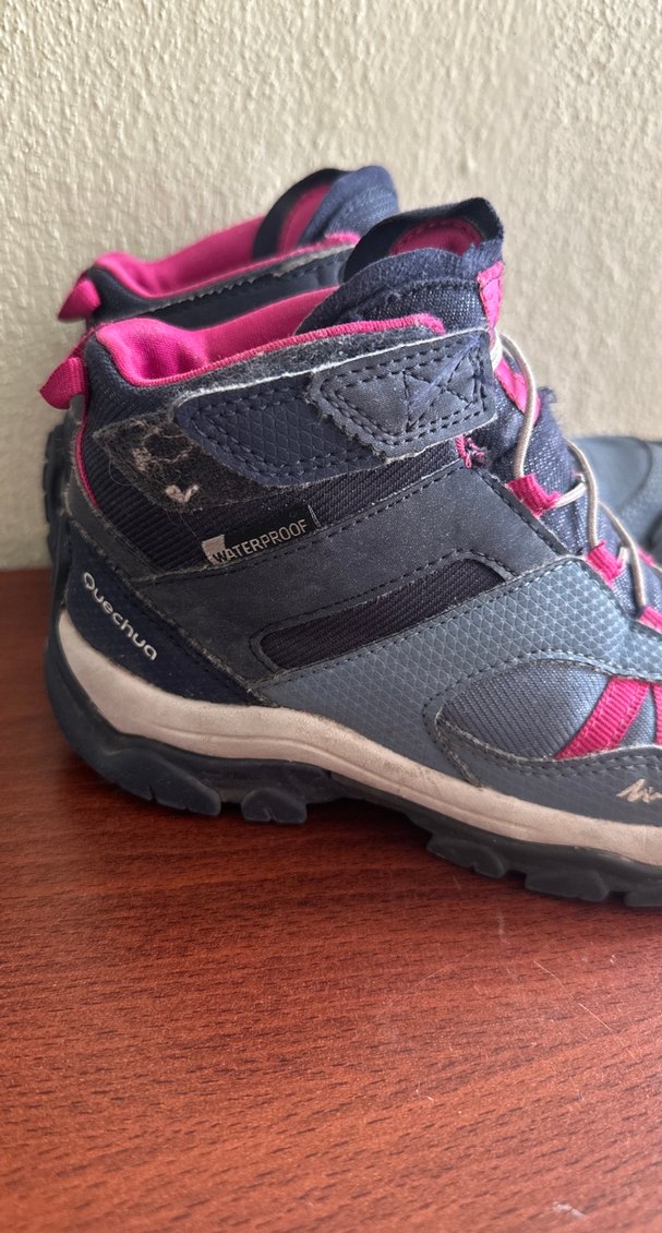 Kız Çocuk Pembe Gri Kauçuk Botlar - Görsel 4