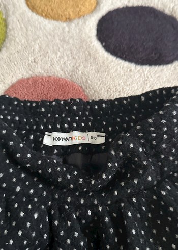 Siyah Puantiyeli Fırfırlı Mini Etek - Görsel 2