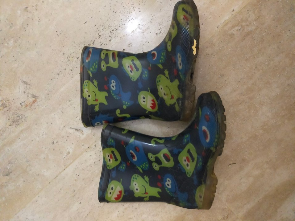 Çocuk Çok Renkli Desenli Kauçuk Çizme - Görsel 4