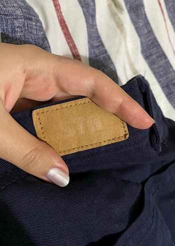 Kemer Detaylı Lacivert Kadın Denim Pantolon - Görsel 4