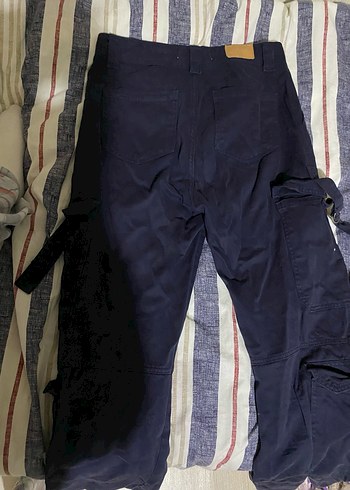 Kemer Detaylı Lacivert Kadın Denim Pantolon - Görsel 3