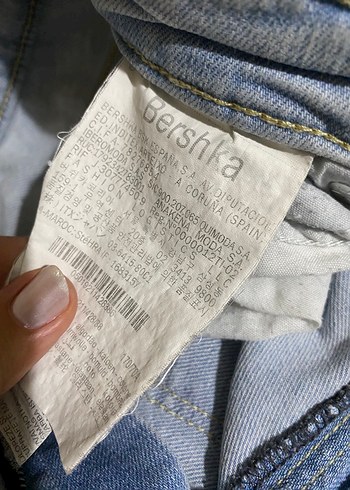 Gri Tie-Dye Midi Boy Kadın Denim Jean - Görsel 3