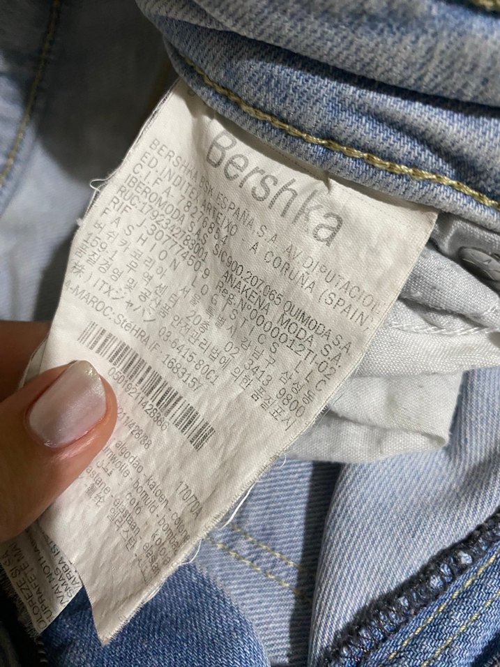 Gri Tie-Dye Midi Boy Kadın Denim Jean - Görsel 3