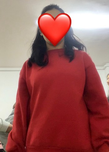 Kadın Kırmızı Uzun Kollu Sweatshirt - Görsel 4